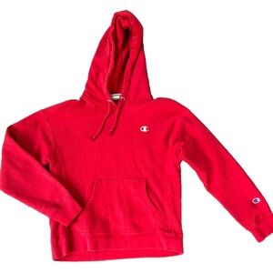 Champion‎ Reverse Weave Women's Medium Hoodie  Red GF857 Y2K